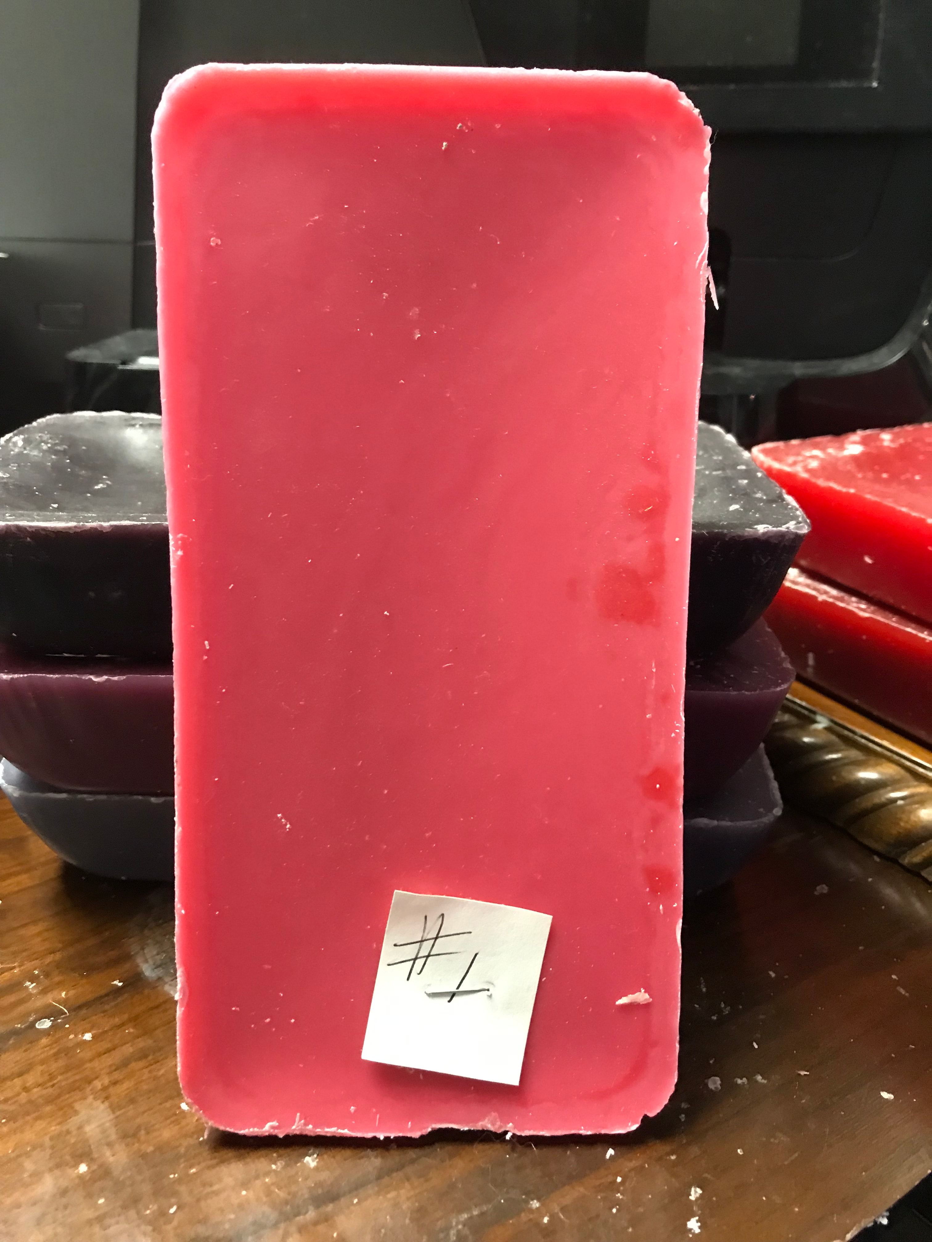 Red paraffin 1 lb block wax
